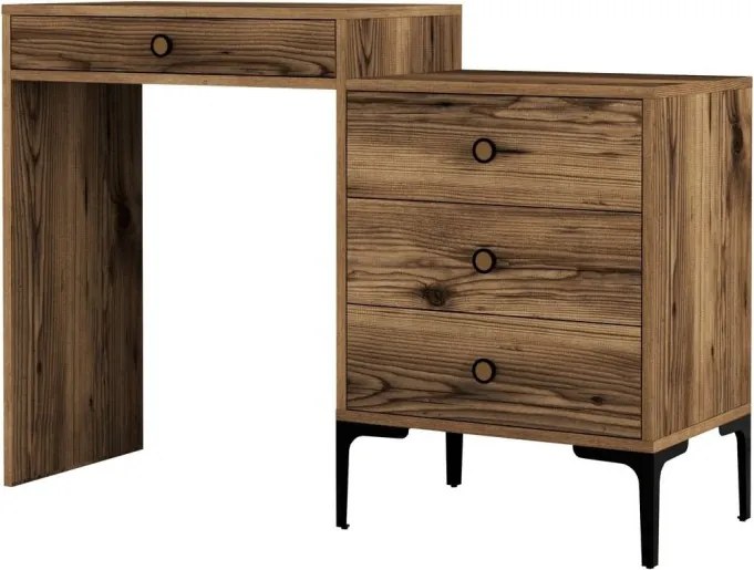 Lizbon fésülködőasztal, dió, 124 cm – TR845HCT2304