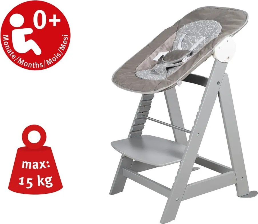 Szürkésbarna etetőszék Miffy – Roba