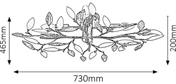 Rabalux 2849 - Mennyezeti lámpa LILIAN 4xE14/40W/230V