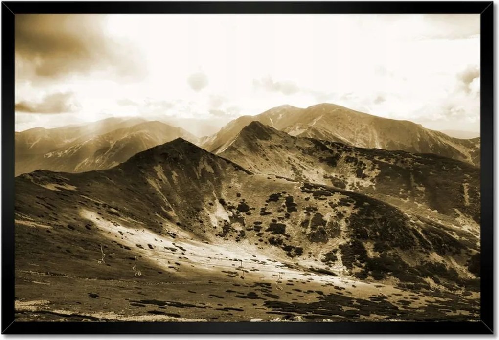 Poszterek keretben 60x40 Tátra Lengyel hegyek Kilátás