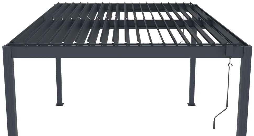 Bioklimatikus pergola G21 Austin 4x3 m, antracit, alumínium