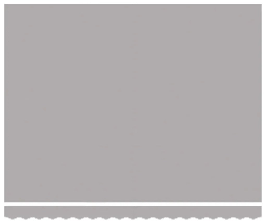 Behúzható napellenző Világosszürke 400 × 300 cm Szövet, Fém