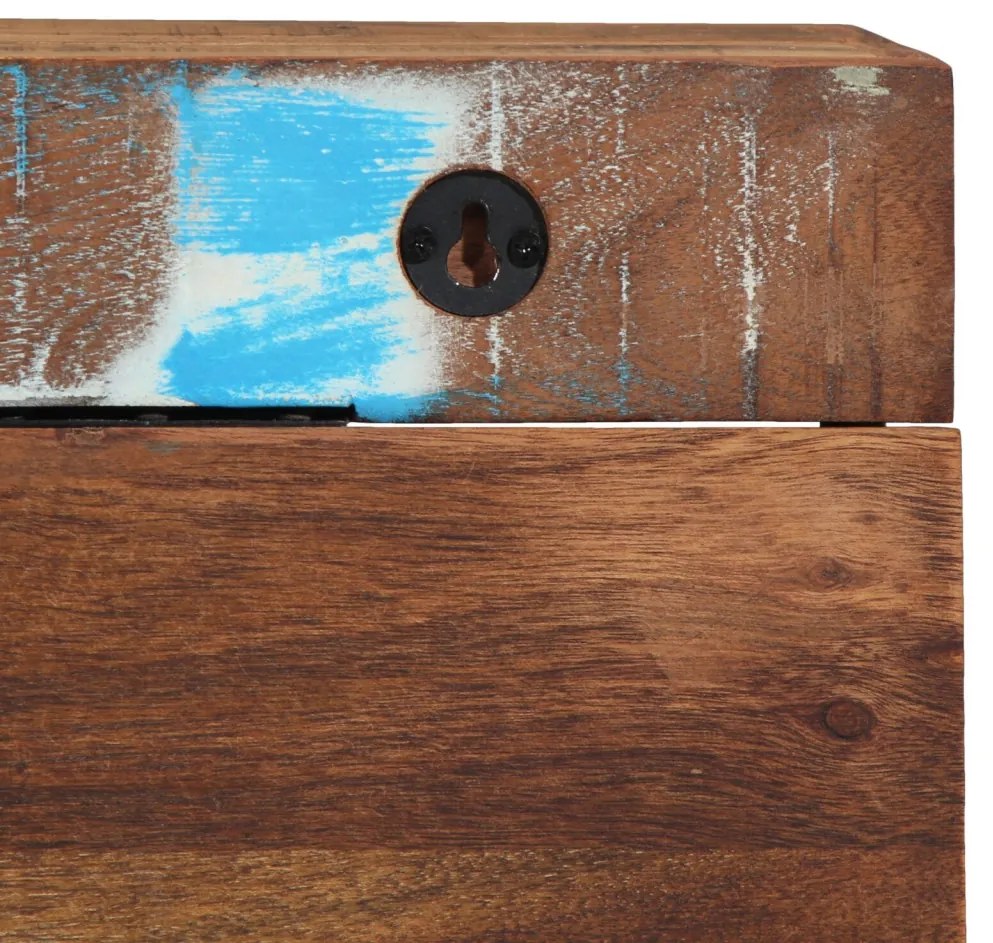 Fogas polcokkal Barna 73 x 19 x 23 cm Tömör újrahasznosított fa