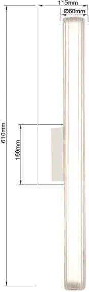 LED fürdőszobai tükörvilágítás LINEA LED/12W/230V 3000/4000/6000K IP44 61 cm fehér