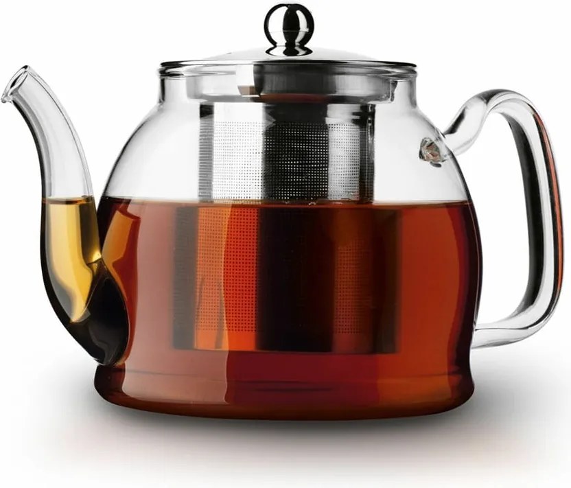 Boroszilikát üveg teáskanna 1L Bianca