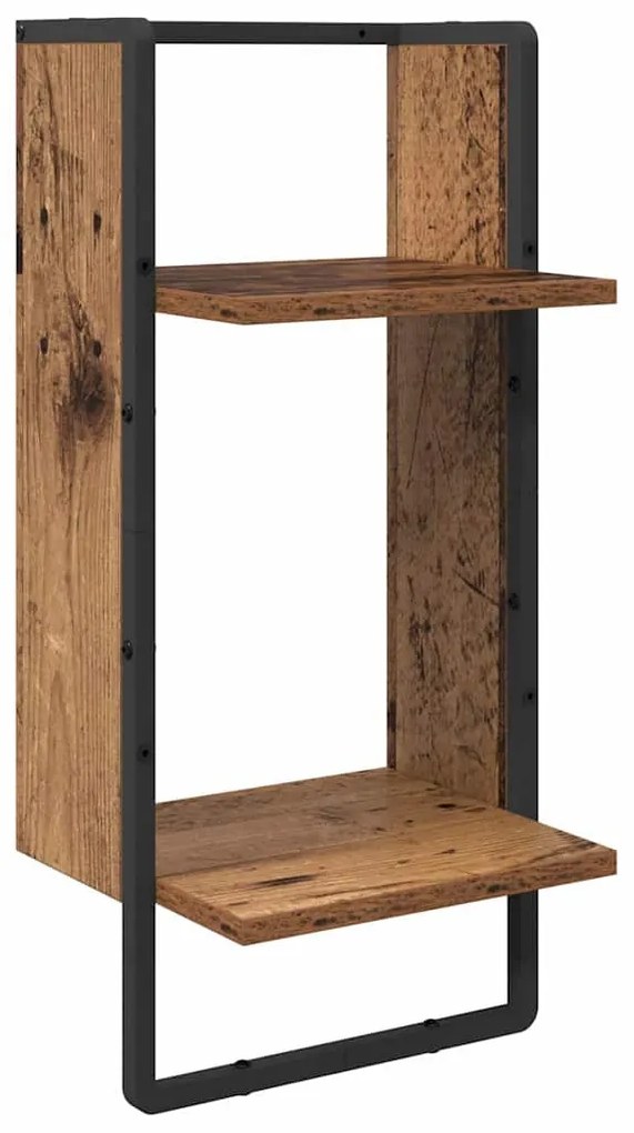 Fali polc készlet 4 pcs Öreg fa 65 x 25 x 30 cm Faanyag