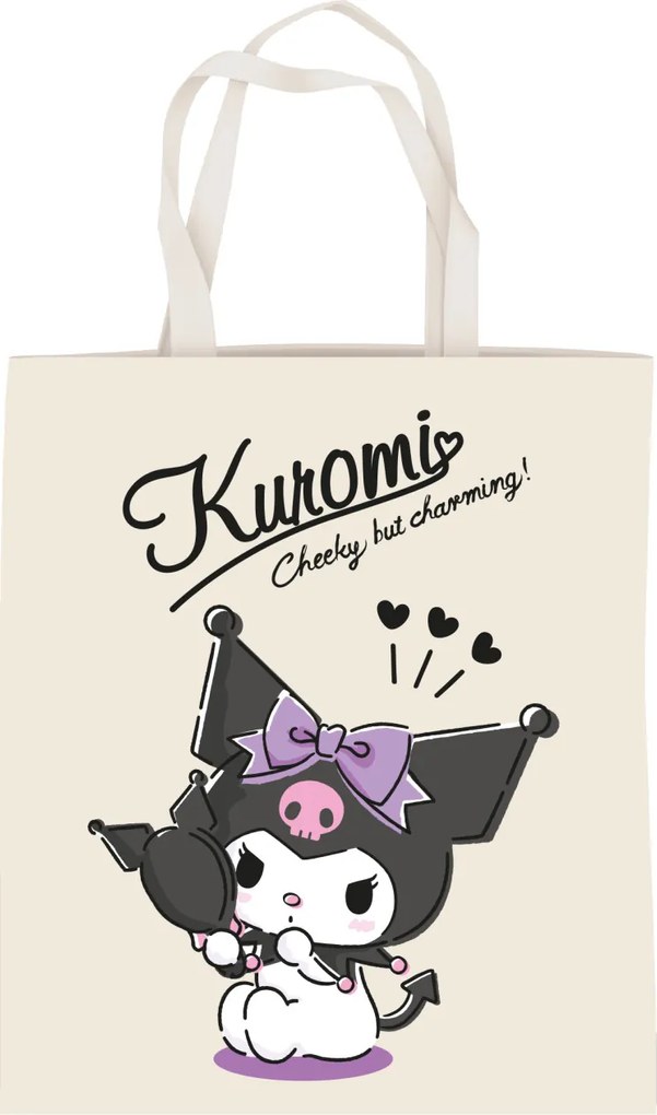 Hello Kitty Kuromi Charming vászontáska, bevásárlótáska 44 cm