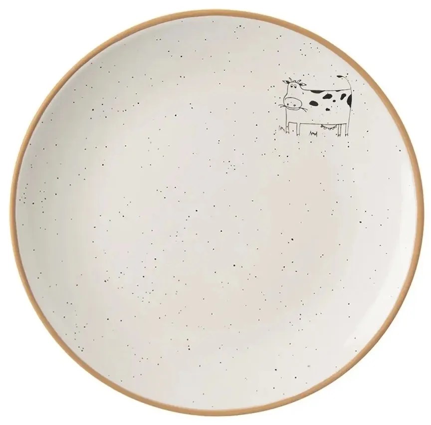Orion STATEK tehén kerámia desszert tányér, átmérő 19,5 cm