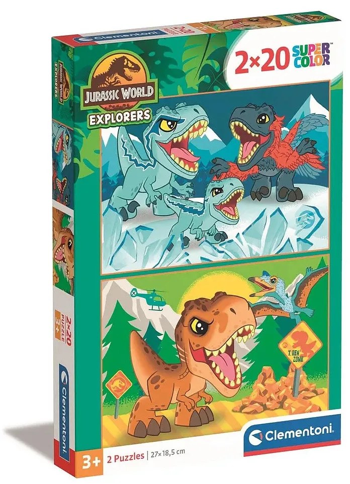 Dinoszaurusz Explorers 2x20 db-os puzzle Clementoni