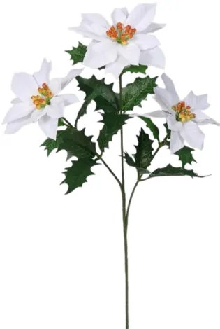 Mű mikulásvirág fehér, 55 cm