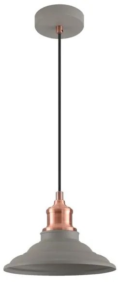 Lámpa Mennyezeti lámpatest LORET M,8854,AC220-240V,50/60Hz,1*E27,max.40W,átmérő 20,5cm,IP20,egyes,szürke