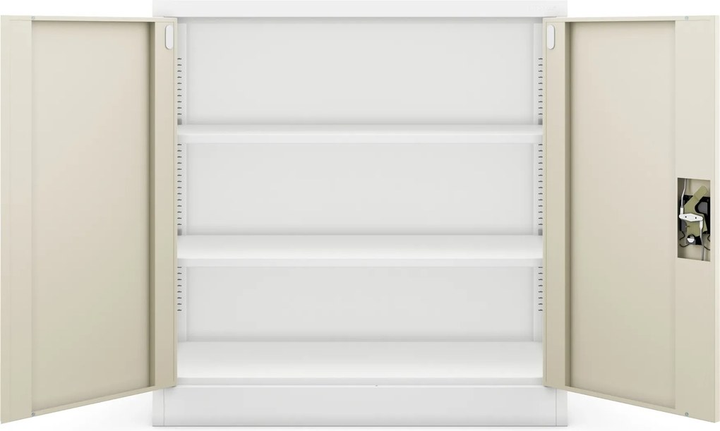 Alacsony személyi aktaszekrény, fehér/sonoma tölgy, 900x930x400 mm: BEATA Eco Design