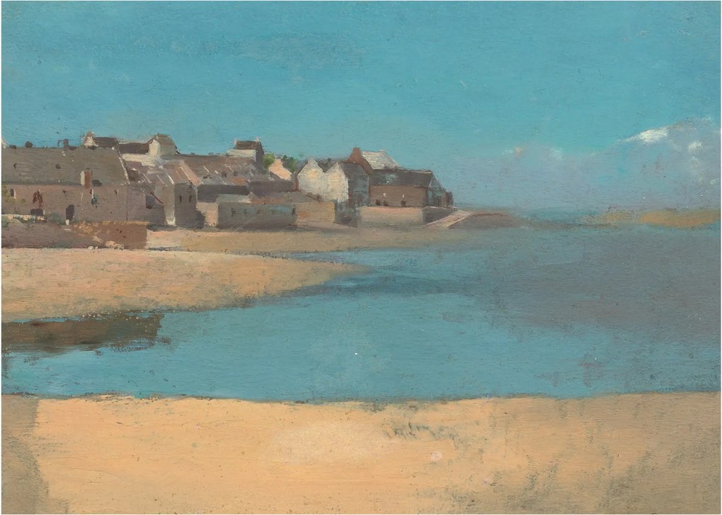 Kép - Odilon Redon, Village by the Sea in Brittany, reprodukciók (70x50 cm)