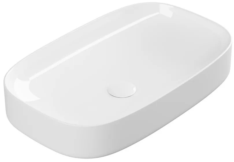 Sanovit MATTEO - PULTRA ültethető - Top Counter - porcelán mosdó - - 65 x 40 cm