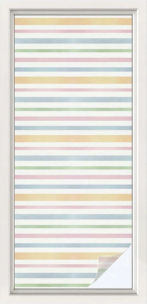 Öntapadós szélvédő furnér Adatvédelem Pasztell csíkok 50x116