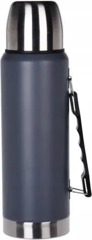 Rozsdamentes Acél Antracit Túra Termosz Bögrével 6 H 1000 ML