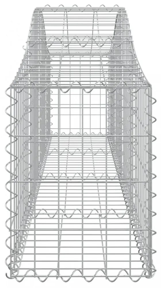 6 db íves horganyzott vas gabion kosár 200x30x40/60 cm