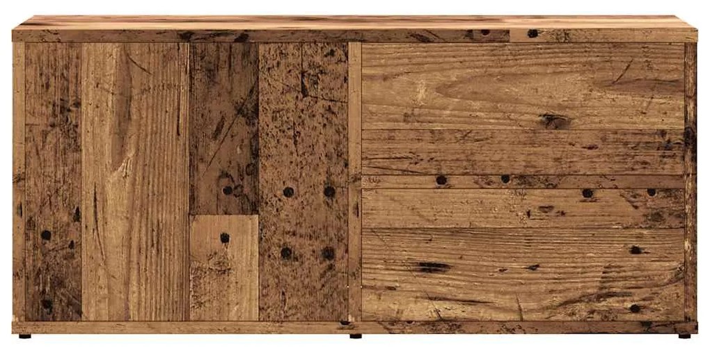 antik fa színű szerelt fa TV-szekrény 80x34x35,5 cm