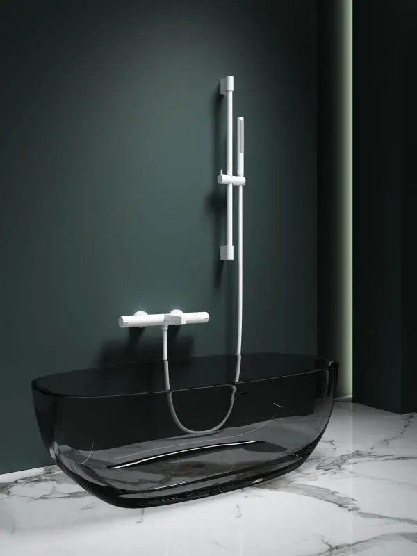 AREZZO design ELEGANT termosztatikus kádcsaptelep szett, matt fehér