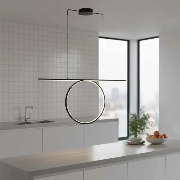 LED csillár kábelen ODETTA LED/42W/230V 4000K fekete