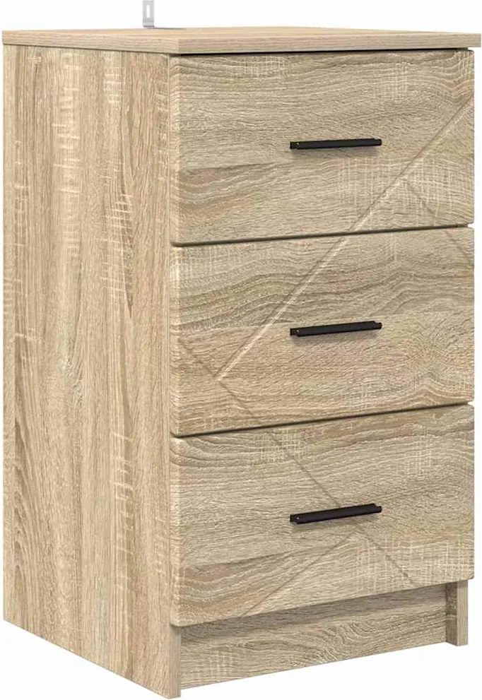 vidaXL Éjjeliszekrény fiókkal sonoma tölgy 38 x 38 x 66 cm Faanyag