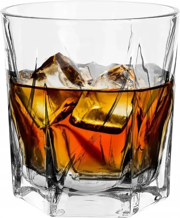 Whiskys pohár elegáns átlátszó dombornyomással 330ml 1db