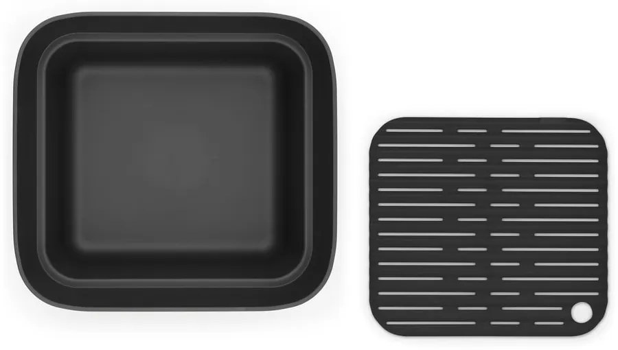 Sötétszürke műanyag mosogató tál csepegtetővel SinkSide – Brabantia