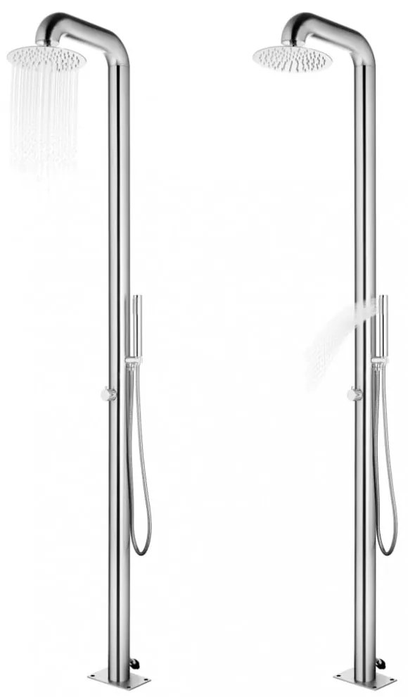 rozsdamentes acél kerti zuhany 225 cm