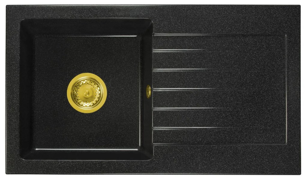 Mosogató Lemmion (fekete + stuktúra) (2 csaplyukkal) (J). Akció -22%. 1066270