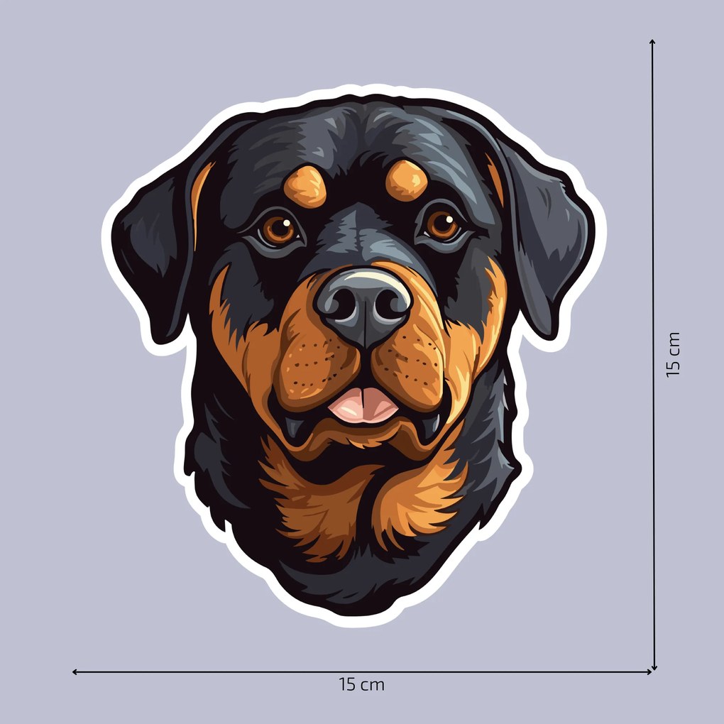 PIPPER. Matrica Rottweiler Méret: 15cm