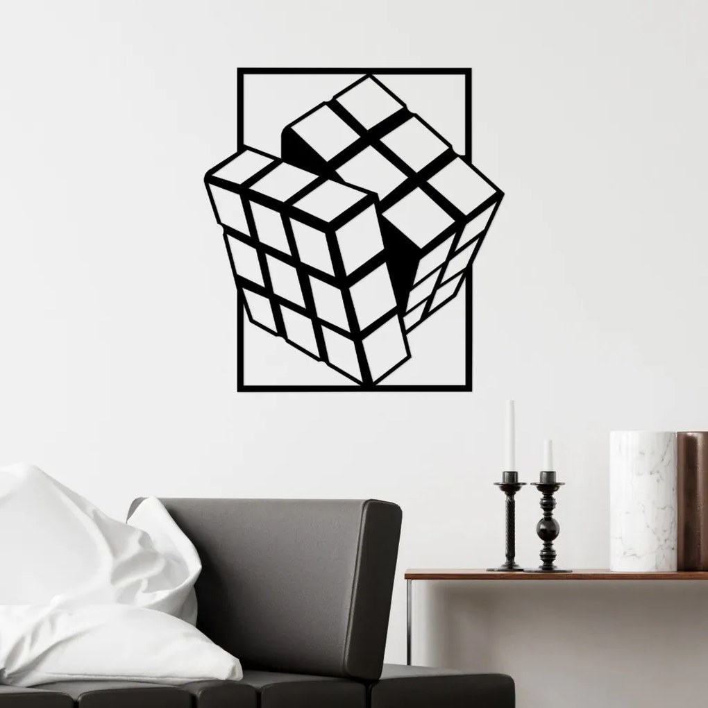 Rubik's fém fali dekoráció, 64×69 cm