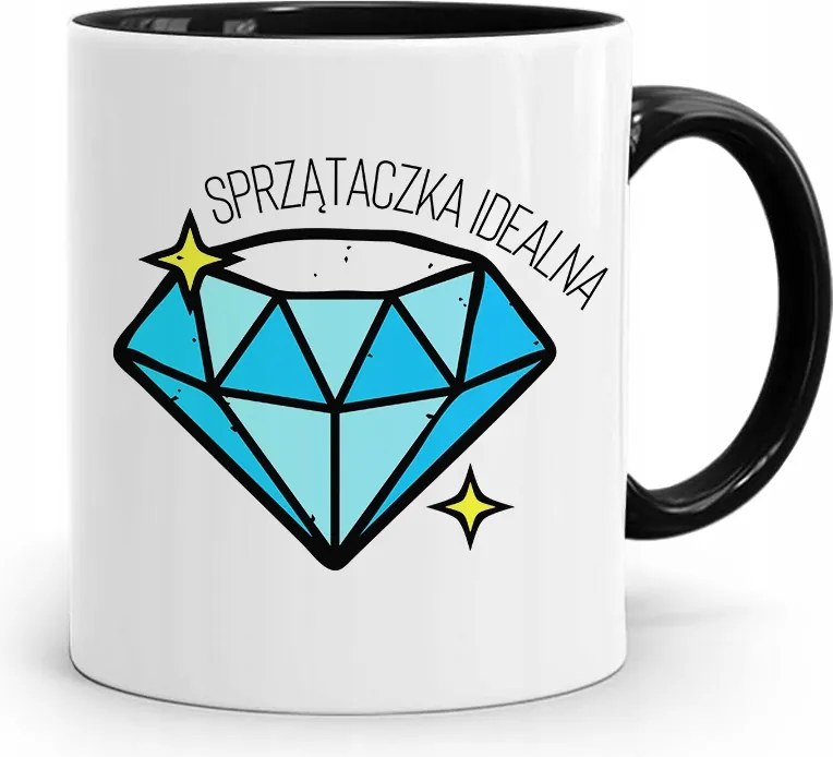 Takarítónőnek Fekete Bögre Születésnapi Ajándék fényképes nyomtatással