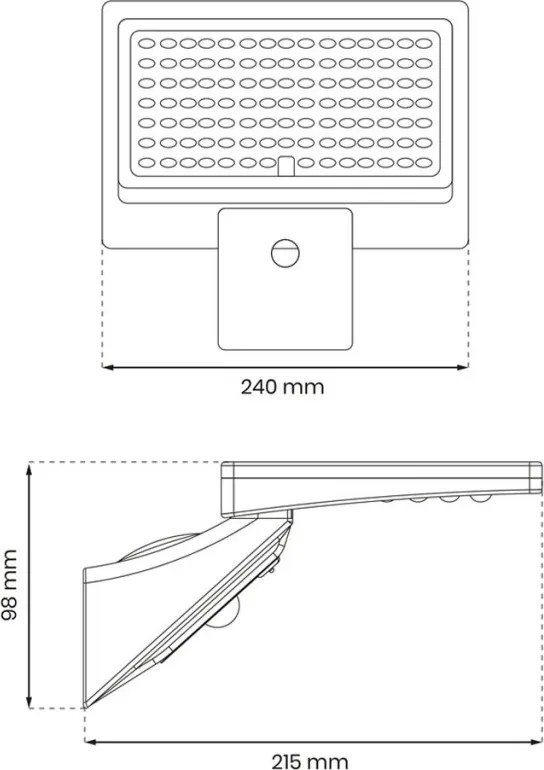 EKO LIGHT EKO9154 MILO Kültéri Reflektor Fekete LED IP65