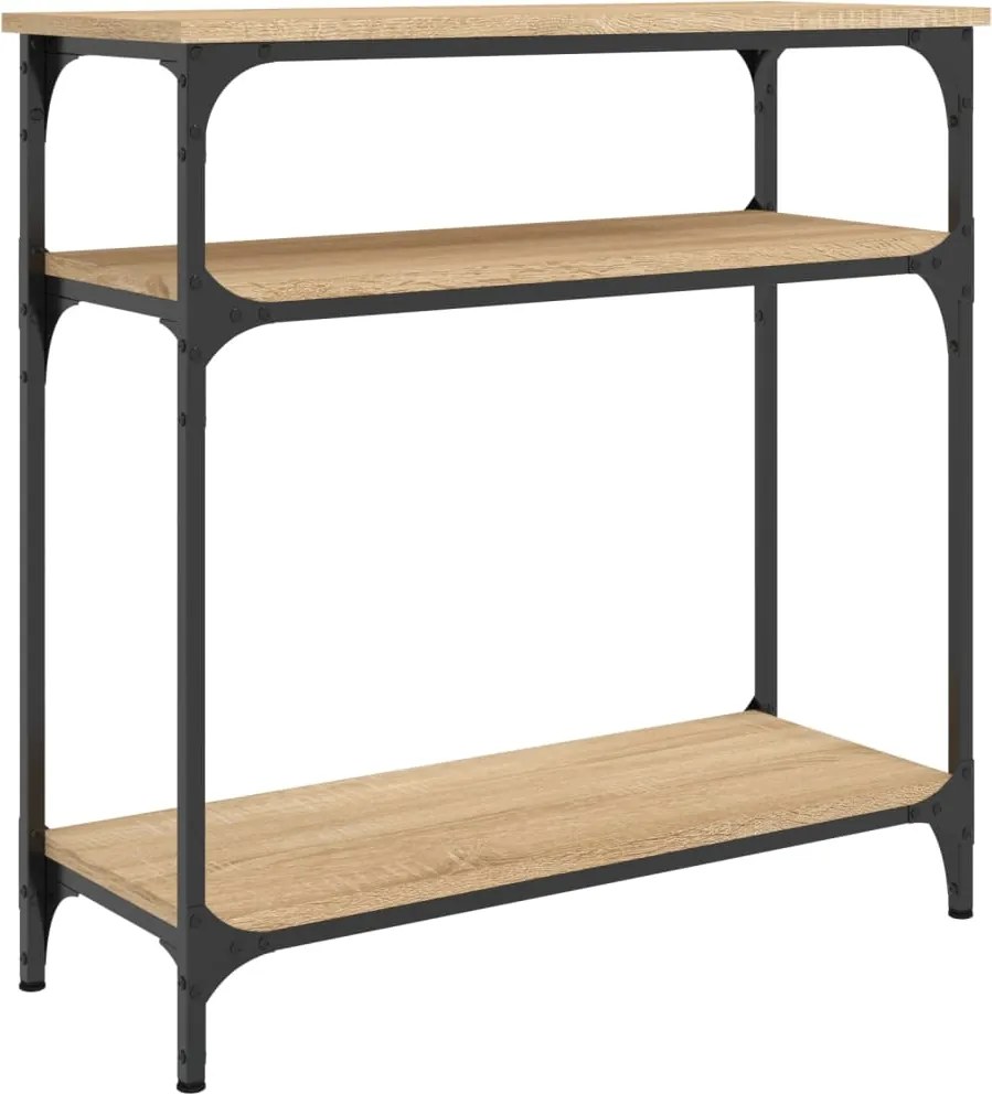 vidaXL sonoma tölgy színű szerelt fa dohányzóasztal 75x29x75 cm