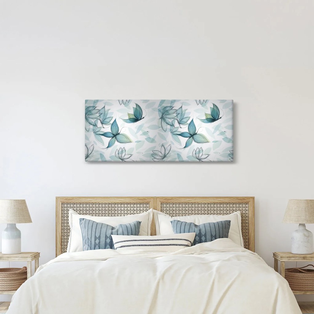 Kép - kék csokornyakkendő (120x50 cm)