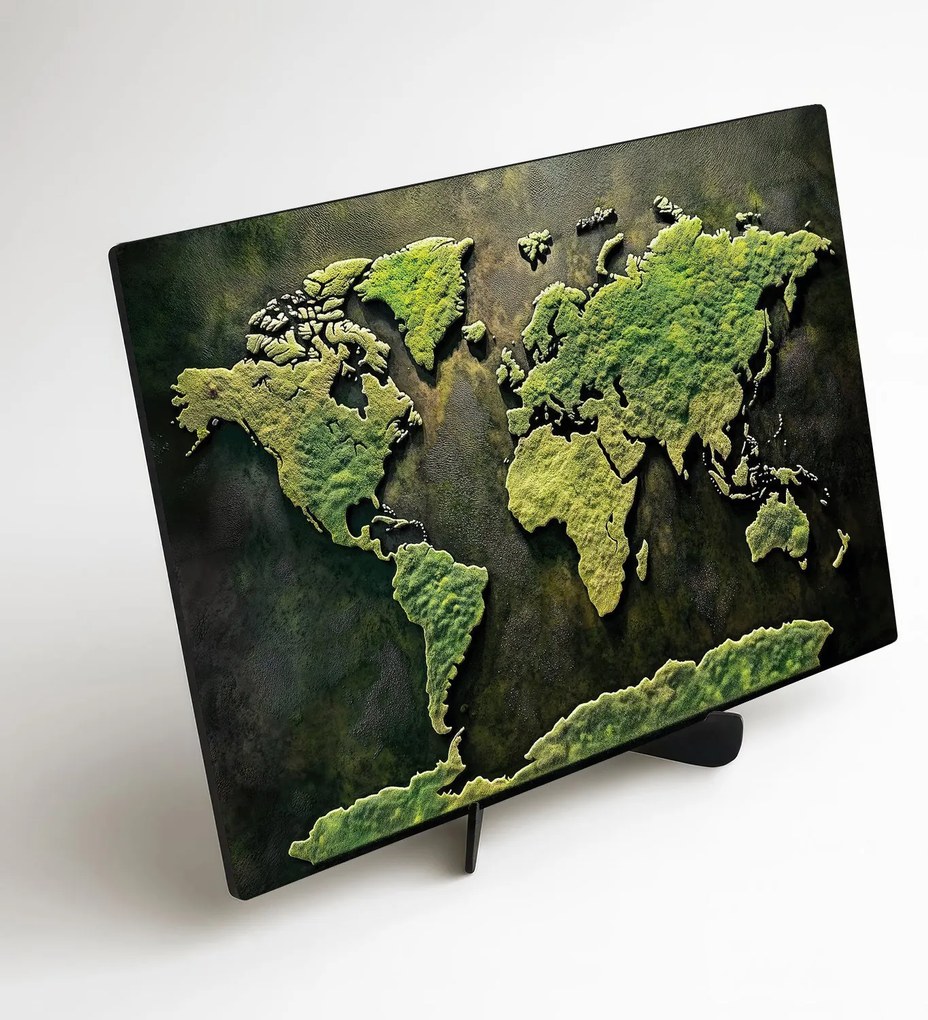 DUBLEZ | Fából készült mohás világtérkép