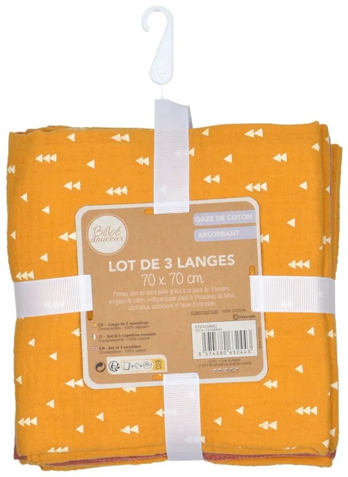 Muszlin pelenka készlet 3 db-os – Bébé Douceur