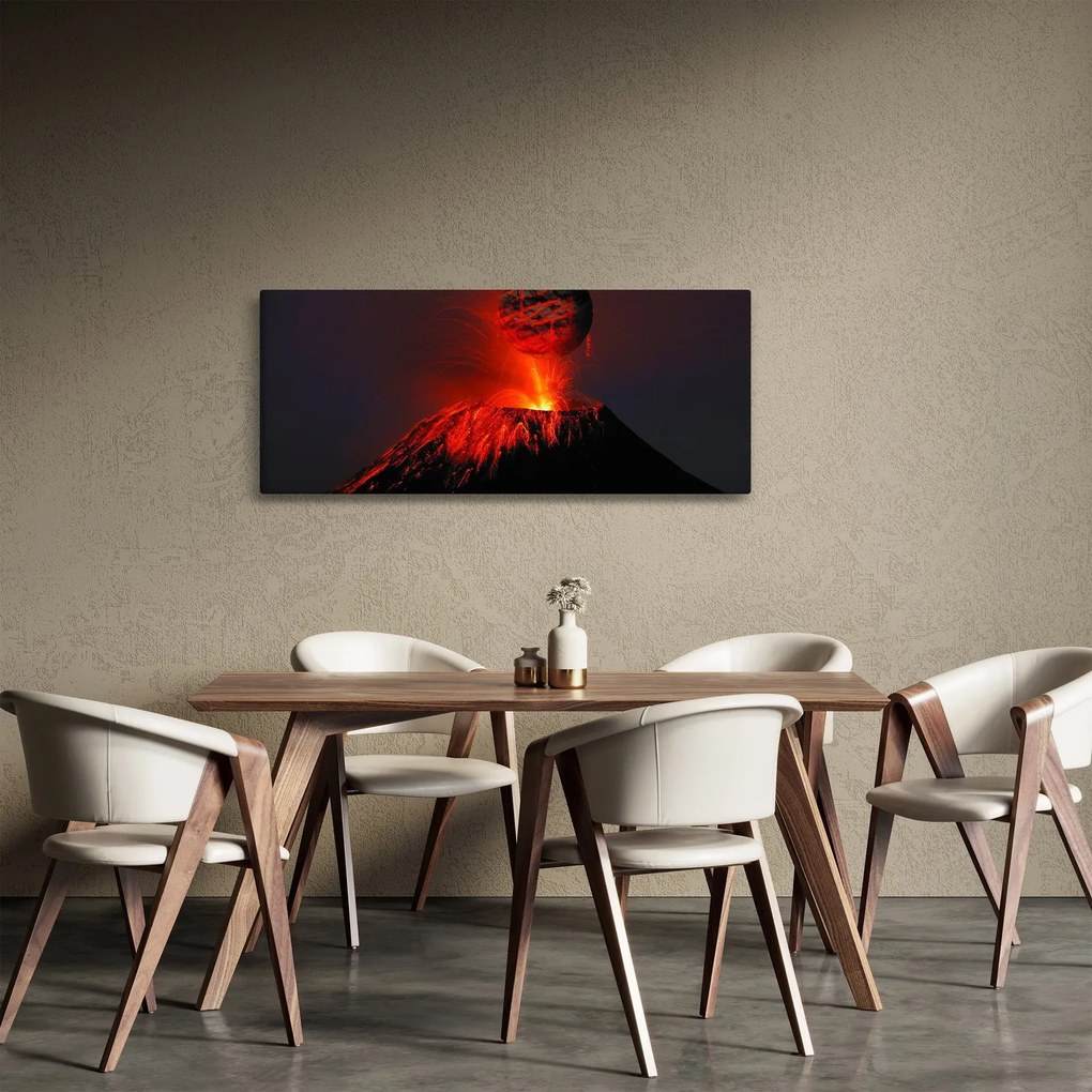 Egy vulkán képe (120x50 cm)
