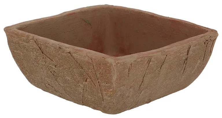 Terrakotta virágcserép, szögletes