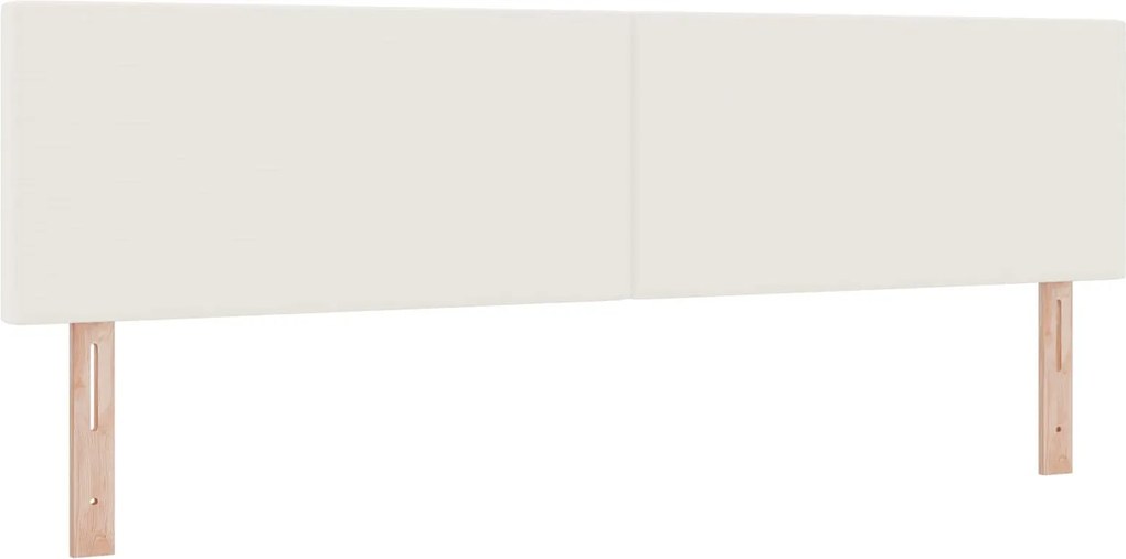 vidaXL LED ágytámla LED -es lámpákkal Krém 180 cm Poliészter