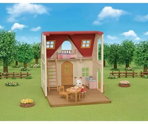 Sylvanian Families Basic ház piros tetővel új