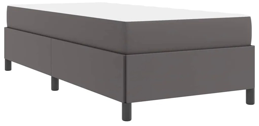 Ágykeret matraccal matracmal Szürke 90 x 190 cm Műbőr