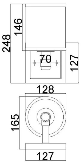 Feiss FE-PROSPECT-PARK1 - Fali lámpa PROSPECT PARK 1xE27/60W/230V króm