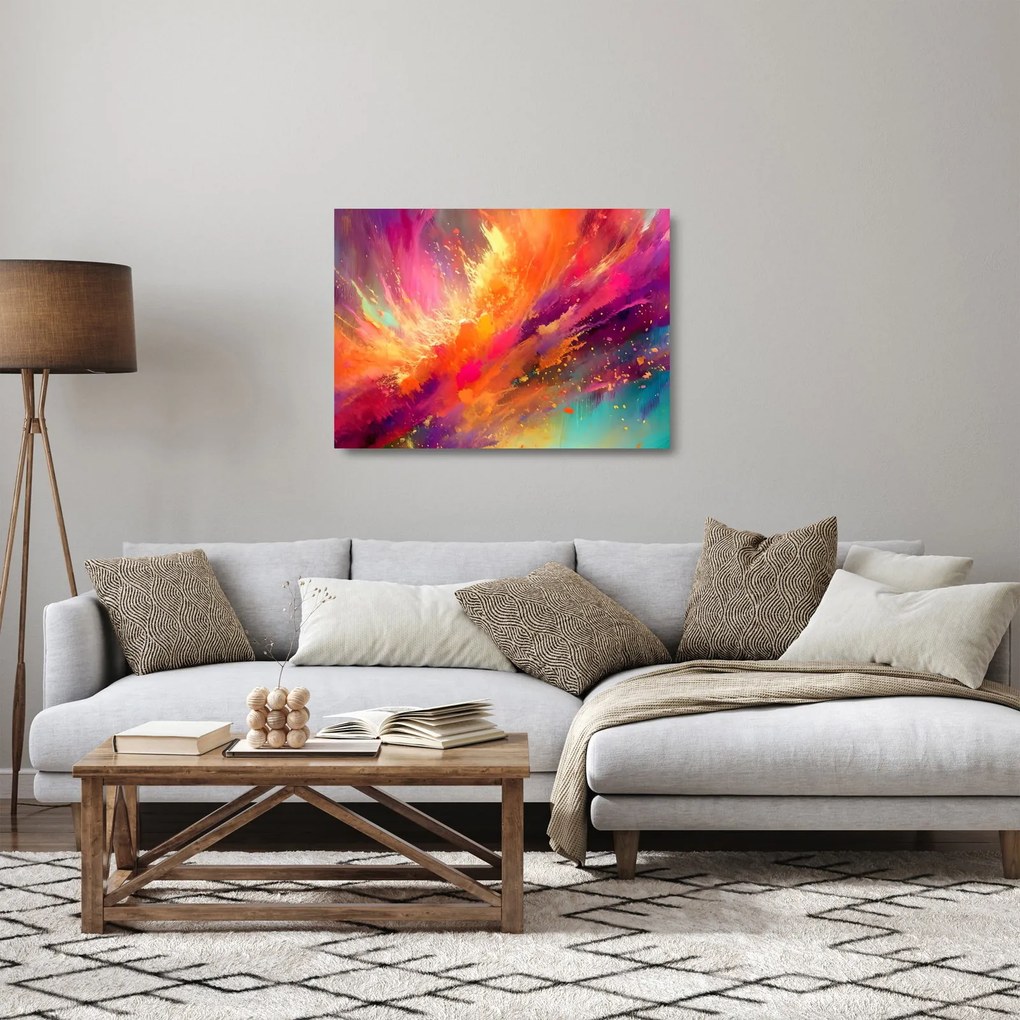Üveg kép - Dinamikus absztrakció (70x50 cm)