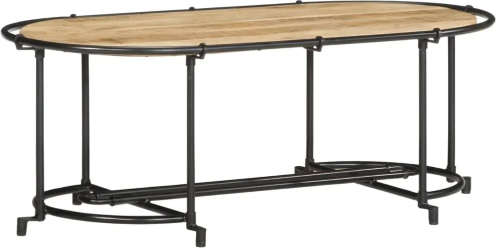 vidaXL tömör nyers mangófa dohányzóasztal 110 x 55 x 40 cm