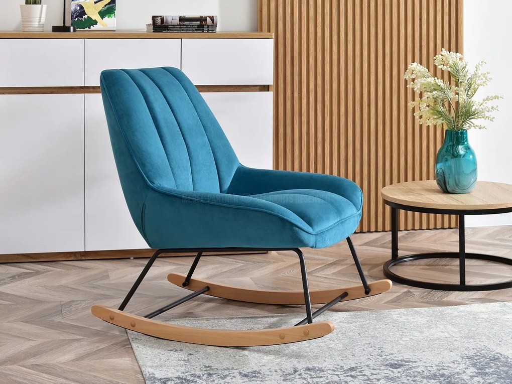 Fotel Bertie (türkiz + fekete bükk). Akció -15%. 1109879