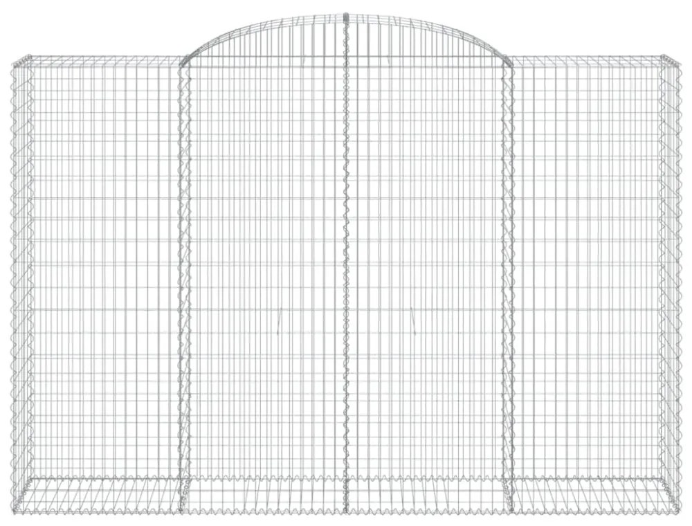 4 db íves horganyzott vas gabion kosár 300x50x200/220 cm