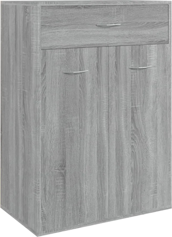 vidaXL szürke sonoma színű szerelt fa cipősszekrény 60 x 35 x 84 cm