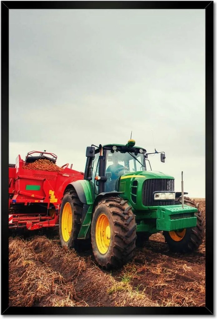 Poszterek keretben 40x60 Traktor szántás mező farmer
