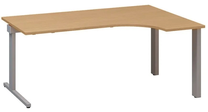 ProOffice C ergonomikus asztal 180 x 120 cm, jobb, bükkfa